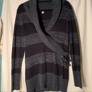 Guess Striped Sweater with buckles Large